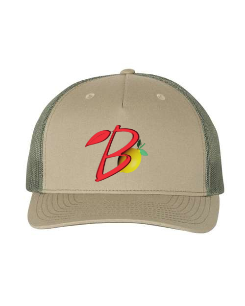 Brennan's Lemonade Logo Trucker Cap - Khaki/Green