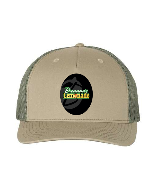 Brennan's Lemonade Logo Trucker Cap - Khaki/Green