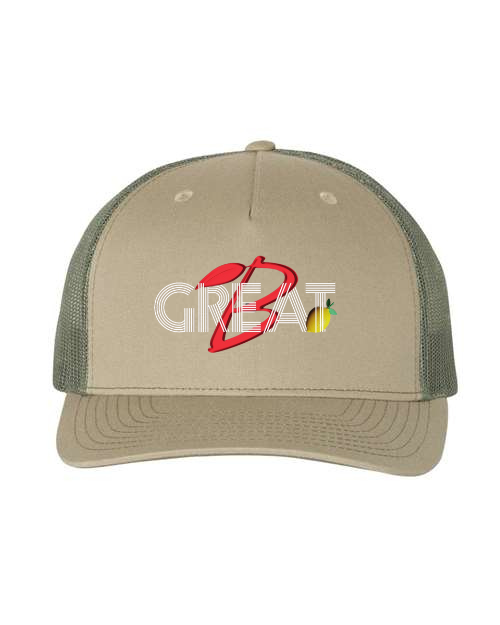 Brennan's Lemonade Logo Trucker Cap - Khaki/Green