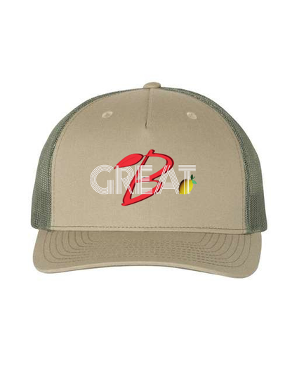 Brennan's Lemonade Logo Trucker Cap - Khaki/Green